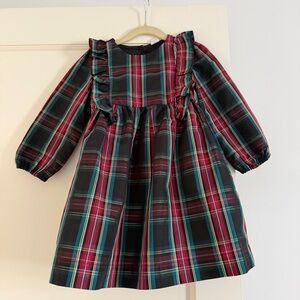 Gap Factory Baby Plaid Cascade Ruffle Dress Multi 12-18 M